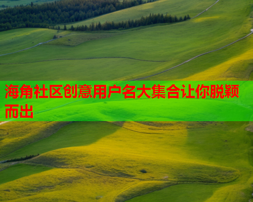 海角社区创意用户名大集合让你脱颖而出